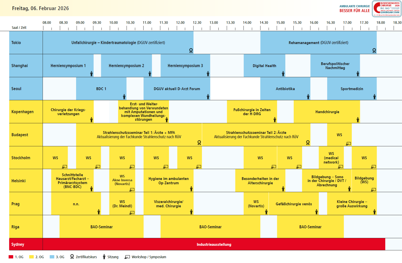 Zeitplan Freitag