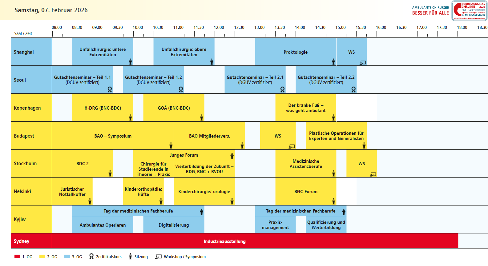 Zeitplan Samstag