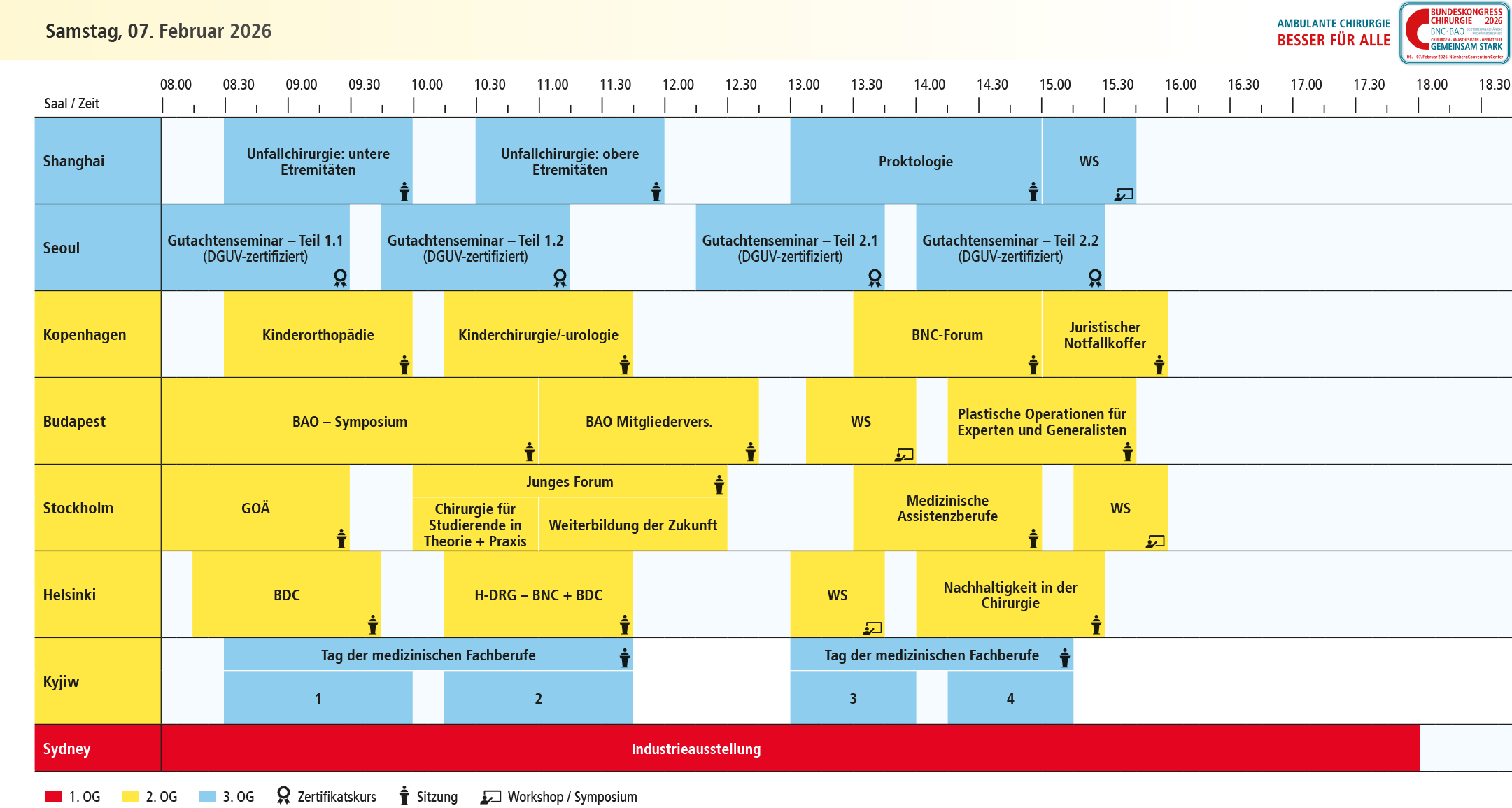 Zeitplan Samstag